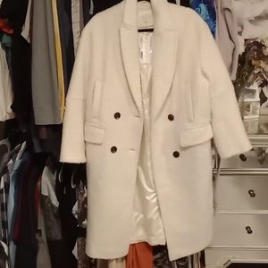 Topshop white coat